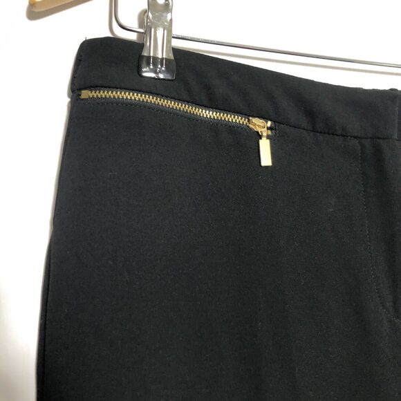 Chico's Pants Women Small 0.5 Black Label Dressy Jogger Gold Exposed Zipper - Picture 2 of 11